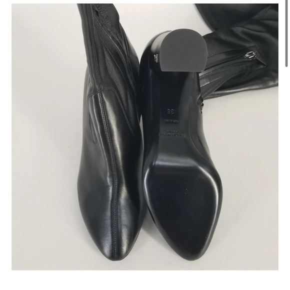 Authentic Saint Laurent Black Thigh High Leather - Picture 9 of 12